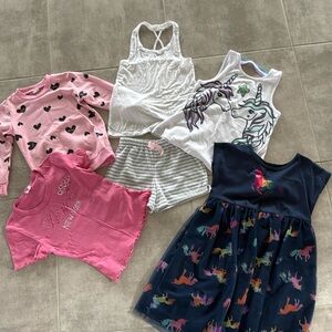 6 Piece Girl's Mix & Match Tops/Bottom-Size 6/6X-Carter's,Wonder Nation, Justice